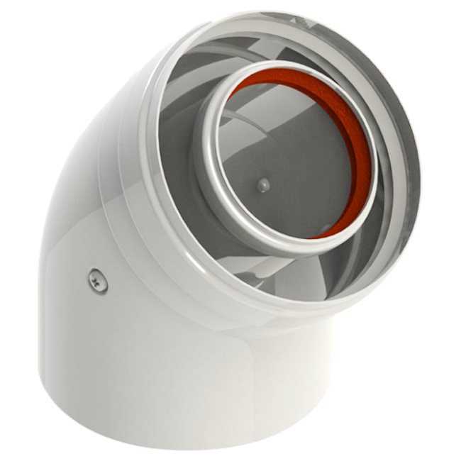 Коаксиальный угол LAS 45 градусов 60/100 Viessmann (7194837)